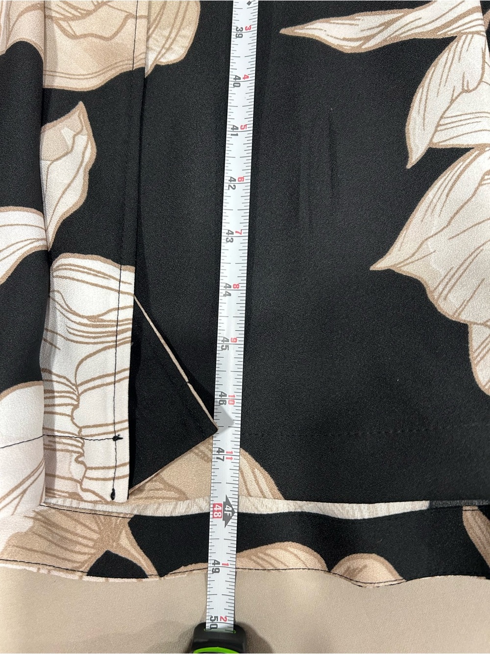 Donna Karan Black and Cream Floral Maxi Shirt Dress NWT - Picture 5 of 7